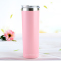 20oz Slim Straight  Thermos Coffee Mugs Reusable Stainless Steel Tumbler Double Wall Tumblers With Lid